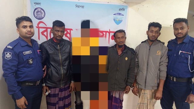 চরশাহীতে ডাকাতির ঘটনায় ৩ আসামি গ্রেফতার,অস্ত্র ও লুণ্ঠিত মালামাল উদ্ধার